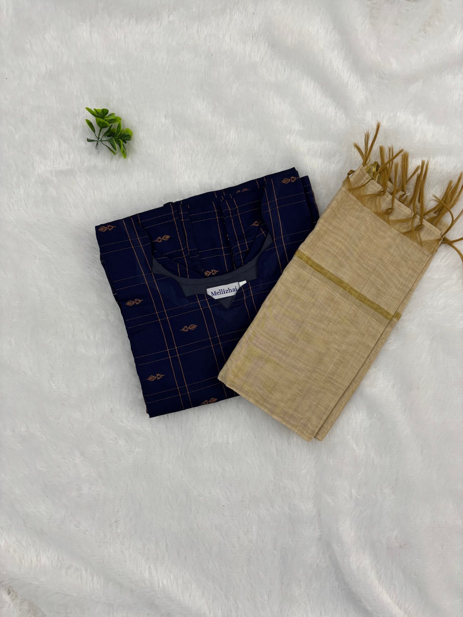 DARK BLUE KURTI WITH DUPATTA