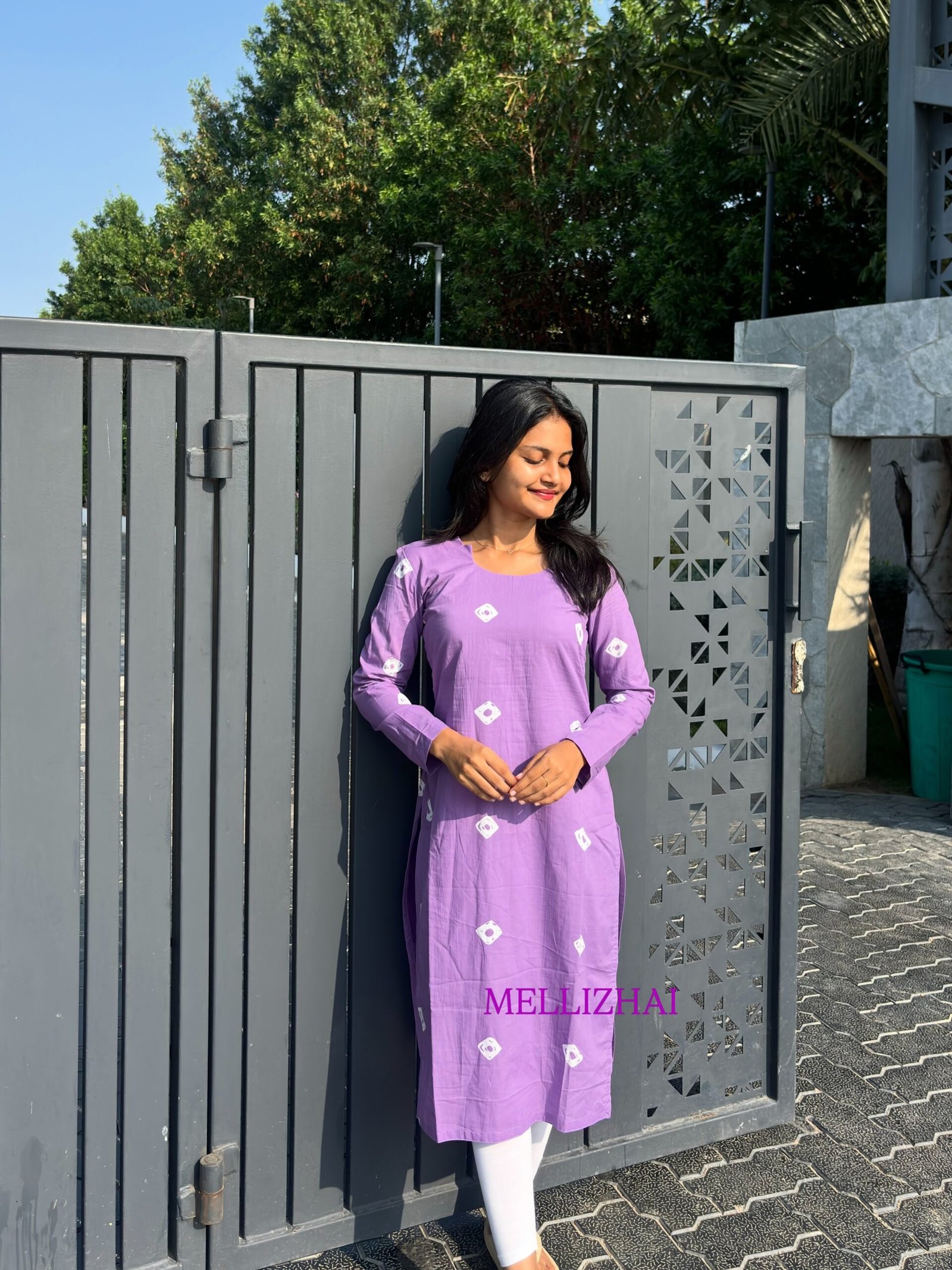 M-422 LAVENDER BLUSH FULL SLEEVE KURTI