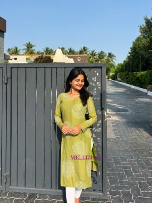 M-420 OLIVE KURTI KURTI - Main